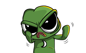 An angry determined WASSIE raising a fist